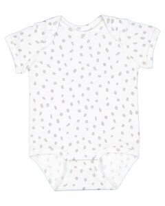 Rabbit Skins 4424 - Fine Jersey Infant Lap Shoulder Creeper  White Spot