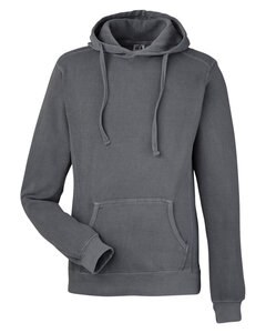 J. America 8730JA - Unisex Pigment Dyed Fleece Hooded Sweatshirt Lead