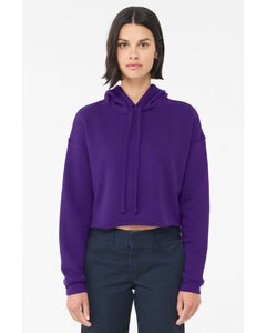 Bella+Canvas B7502 - Ladies Cropped Fleece Hoodie Team Purple