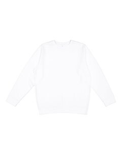 LAT 6925 - Unisex Eleveated Fleece Sweatshirt White