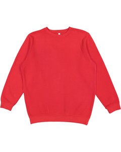 LAT 6925 - Unisex Eleveated Fleece Sweatshirt Red