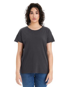 Alternative Apparel 04861C1 - Ladies Rocker Garment-Dyed Distressed T-Shirt Coal Pigment