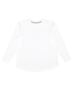 LAT 3508 - Ladies Relaxed  Long Sleeve T-Shirt White