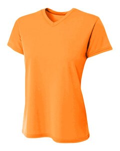 A4 NW3402 - Ladies Sprint Performance V-Neck T-Shirt Safety Orange