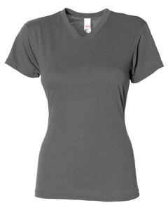 A4 NW3013 - Ladies Softek V-Neck T-Shirt Graphite