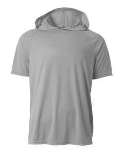 A4 NB3408 - Youth Hooded T-Shirt Silver
