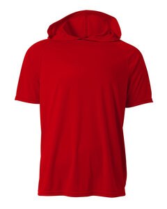 A4 NB3408 - Youth Hooded T-Shirt Scarlet
