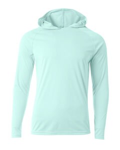 A4 NB3409 - Youth Long Sleeve Hooded T-Shirt Pastel Mint