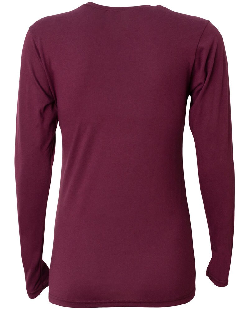 A4 NW3029 - Ladies Long-Sleeve Softek V-Neck T-Shirt
