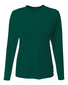 A4 NW3425 - Ladies Long-Sleeve Sprint V-Neck T-Shirt Forest