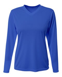 A4 NW3425 - Ladies Long-Sleeve Sprint V-Neck T-Shirt Royal