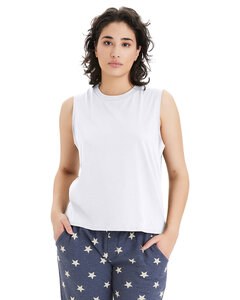 Alternative Apparel 1174C1 - Ladies Go-To Cropped Muscle T-Shirt White