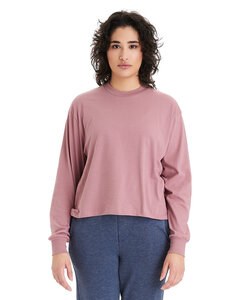Alternative Apparel 1176C1 - Ladies Main Stage Long-Sleeve Cropped T-Shirt Whiskey Rose