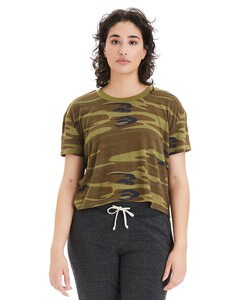 Alternative Apparel 5114B - Ladies Printed Headliner Cropped T-Shirt Camo