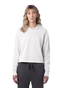 Alternative Apparel 8642NM - Ladies Cropped Pullover Hooded Sweatshirt Ivory