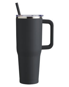 Harriton M008 - 40oz Vacuum Travel Mug Dark Charcoal