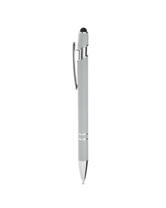 CORE365 CE052 - Rubberized Aluminum Click Stylus Pen Platinum