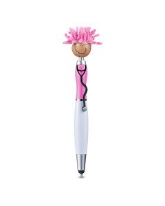MopToppers P174 - Screen Cleaner With Stethoscope Stylus Pen Pink