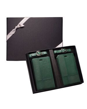 Leeman LG-9331 - Tuscany Duo-Textured Luggage Tags Gift Set