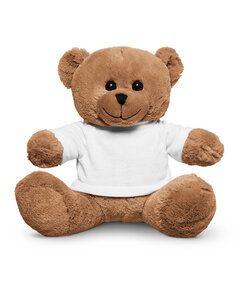 Prime Line TY6027 - 8.5" Plush Bear With T-Shirt White