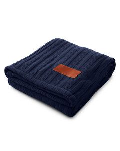 Leeman LG317 - Cable Knit Sherpa Throw