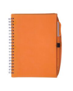 Prime Line NB108 - Spiral Notebook With Pen Translucnt Ornge
