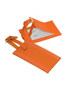 Leeman LG-9093 - Majestic Leather Luggage Tag Orange