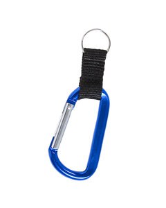 Prime Line CB207 - Carabiner With Strap And Split Ring Blue