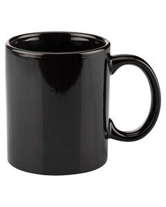 Prime Line CM100 - 11oz Basic C Handle Ceramic Mug Black