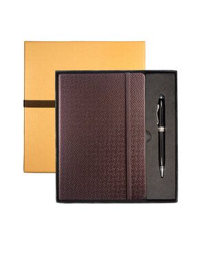 Leeman LG-9264 - Tuscany Textured Journal And Executive Stylus Pen Set