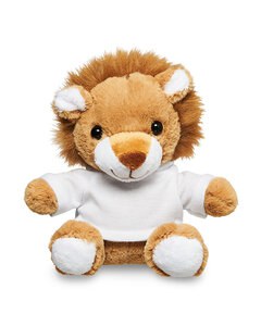 Prime Line TY6035 - 7" Plush Lion With T-Shirt White