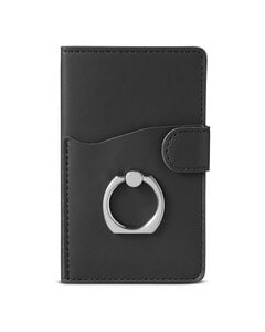 Leeman LG400 - Tuscany Dual Card Pocket With Metal Ring Black