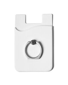 Prime Line PL-1370 - Silicone Card Holder with Metal Ring Phone Stand