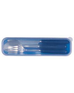 Prime Line KU115 - Cutlery Set In Plastic Case Blue
