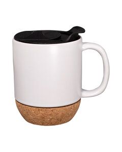 Prime Line CM210 - 14oz Ceramic Mug With Cork Base White