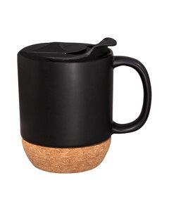 Prime Line CM210 - 14oz Ceramic Mug With Cork Base Black