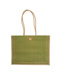 Prime Line LT-3431 - Milan Jute Tote Lime Green