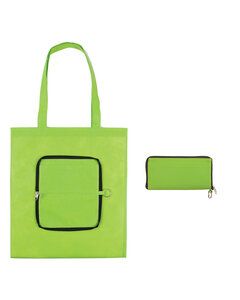 Prime Line BG132 - Folding Zippin' Tote Bag Lime Green
