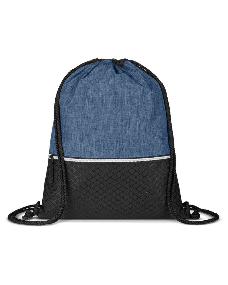 Prime Line BG188 - Crosshatch Heather Drawstring Backpack