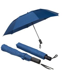 Prime Line OD202 - Vented Auto Open Folding Umbrella Navy Blue