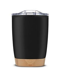 Prime Line MG480 - 12oz Symmetry Tumbler With Bamboo Base Black