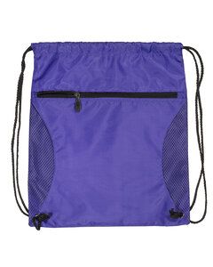 Prime Line BG306 - Mesh Drawstring Backpack Purple