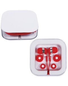 Prime Line IT103 - Earbuds In Square Case Red