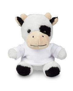 Prime Line TY6033 - 7" Plush Cow With T-Shirt White