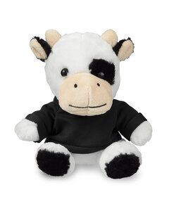 Prime Line TY6033 - 7" Plush Cow With T-Shirt Black