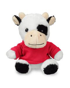 Prime Line TY6033 - 7" Plush Cow With T-Shirt Red