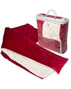 Prime Line OD304 - Micro Mink Sherpa Blanket Red