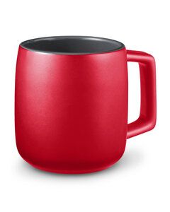 Prime Line CM113 - 15oz Geo Square Handle Ceramic Mug Red