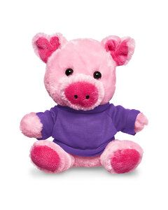 Prime Line TY6031 - 7" Plush Pig With T-Shirt