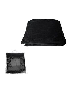 Prime Line OD303 - Chenille Micro Plush Fleece Blanket Black